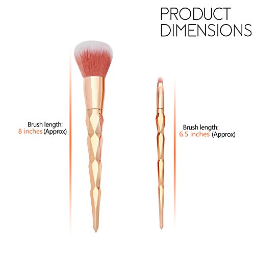 image for Qivange 10pcs Makeup Brush Set, Fabulous Unicorn Concealer Foundation 