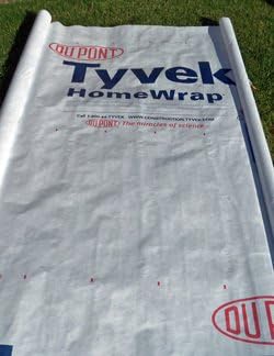 5 By 9 Foot Dupont Tyvek Sheet with 8 Anchor Brand Adhesive Loops