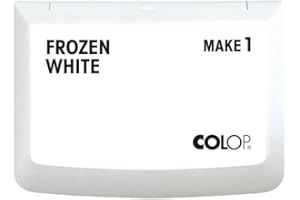 COLOP Make Series, Ink Stamp Pads, with Non-Toxic Premium Ink, Water-Based Acid-Free (Frozen White, Make 1-1-15/16" x 3-1/2")