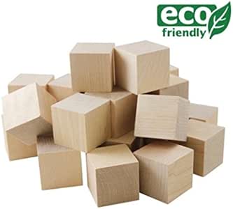 24 bloques de madera, cubos de madera, bloques de apilado de madera