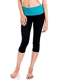 CC 2 Pack Nylon Spandex Tribal Fold Over Capri Yoga Leggings