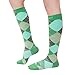 Men/Women Knee High Compression Socks X-Large Argyle Green