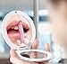 Spaire Compact Mirror 1x / 5x Magnification With Light USB Rechargeable Double-sided Makeup Mirror Portable for Makeup, Traval, Gifts, etc ( White )
