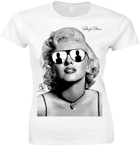 Womens Marilyn Monroe vs Audrey Hepburn Inspired Fitted T Shirt, White