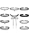 Mudder Black Velvet Choker Necklaces Set Gothic Tattoo Stretch Lace Choker Necklace with Pendant for Women Girls, 10 Pieces
