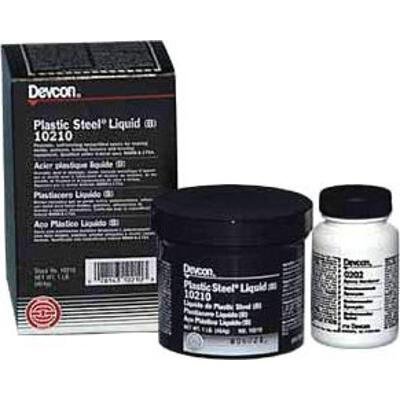 Devcon 10220 Dark Gray Plastic Steel Epoxy Liquid (B), 4 lb., 64 fl. oz.