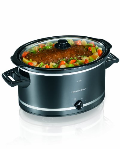 Hamilton Beach 33182 8-Quart Oval Slow Cooker, Black (Discontinued)