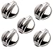 Kitchen Basics 101 5 Pack WB03T10284 Knob for General Electric GE Stove AP4346312 PS2321076 Stainless Steel Finish