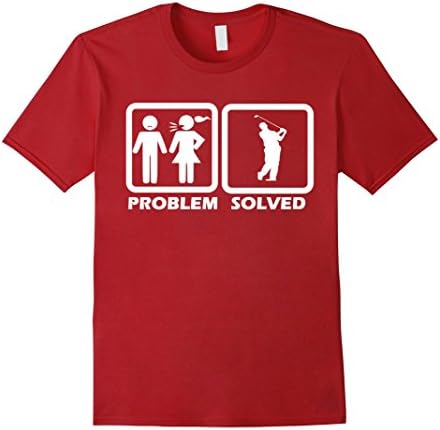 Mens Golf Solved My Problem, Best Shirt For Golf Lover Large Cranberry
