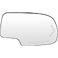 SCITOO Exterior Side Mirror Glass for 2003-2007 For Cadillac Escalade, For Chevy Avalanche, Silverado, Suburban, Tahoe, For GMC Sierra, Yukon Replacement Passenger Right Power Heated Signal GM1325102