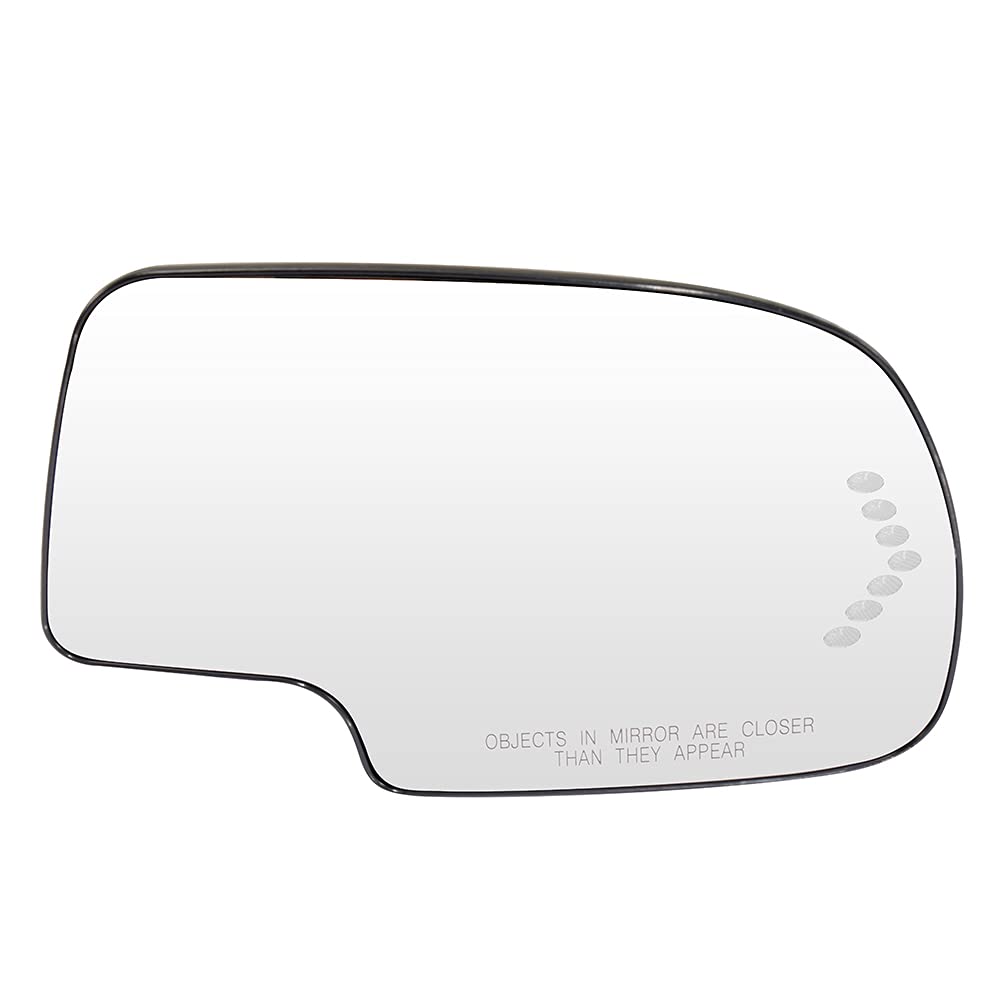 Photo 1 of SCITOO Exterior Side Mirror Glass for 2003-2007 For Cadillac Escalade, For Chevy Avalanche, Silverado, Suburban, Tahoe, For GMC Sierra, Yukon Replacement Passenger Right Power Heated Signal GM1325102