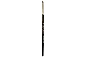 Silver Brush Limited 2629S Monza Round Art Brush, Oil, Acrylic, and Watercolor Brush, Short Handle, Size 8
