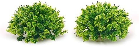 BEGONDIS 2Pcs Aquarium Decorations Fish Tank Artificial Green Water Plants Made of Soft Plastic, Safe for All Fish & Pets