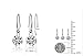 FINE&FOOK S925 Sterling Silver Naked Drill Chandelier Zirconia Diamond Hook Dangle Earrings,9mm