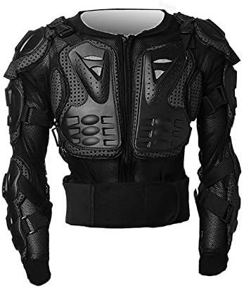 GailMontan Motocross Full Body Armour Jacket Chest Shoulder Elbow Motorcycle Protect Suit - Black(M)