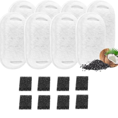 Filtro Bebedouro Gato, Filtro Refil para 3L Fonte de Agua pra Gato, Compatível com VDRBG, VEDO, NEWPET Bebedouro para Gatos NP892, Sistema de Tripla Filtragem com Carvão Ativado, Algodão e Resina (16)