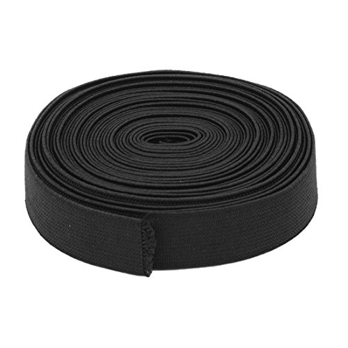 uxcell Polyester Tailoring DIY Dress Jeans Sewing Knitting Elastic Band Rope 6 Yards Black
