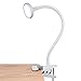 LEPOWER LED Clip On Light, 360° Angle Changeable Gooseneck Reading Light, Brightness Changeable Clip Lamp, Perfect Desk Lamp for Reading, Studying, Working(Metal)-No AC Adapter