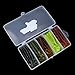 RUNCL Anchor Box - Curved Tail Grubs, Swimbaits, Soft Fishing Lures - Ribbed Design, Shrimp Flavor - 4in, Several Proven Colors (Pack of 40)