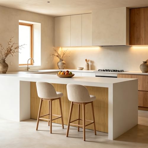 Vieshful 4 Pieces Bamboo Wall Panels (40 x 240 cm), Flexible Wood Cladding, Decorative Palillerie for Kitchen Island, Wall and DIY Furniture, Interior Ripped Slats, Carbonised