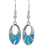 Ravishing Top Quality Jewelry Blue Opal Earrings Fashion Jewelry E128