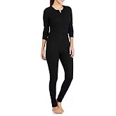 Fruit of The Loom Women's Waffle Thermal Union Suit Underwear, Black soot, X-Large/XX-Large
