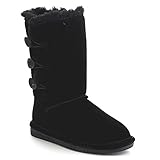 BEARPAW LAUREN-1656Y Children's Classical Sheepskin Toggle Mid-Calf Snow Boots
