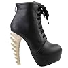 SHOW-STORY-Punk-Lace-Up-Back-Zip-High-top-Bone-High-Heel-Platform-Ankle-BootsLF80647