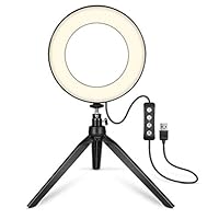 Viaste LED Ring Light Photography Fill Light LED Camera Phone Flash Dimmable Light On-Camera Video Lights for YouTube Video and Makeup