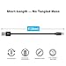 Short Lightning Cable with Ultra Slim Connector [5 Pack 8 inch], BUENTEK Nylon Braided iPhone Charging Cable for iPhone X / 8 / 8 Plus / 7 / 7 Plus / 6 / 6 Plus / 5S - Black