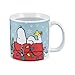 Vandor Peanuts Holiday 20 Ounce Heat Reactive Ceramic Mug, Multicolored