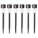 Kealive Patio Lights Solar Powered Outdoor LED Weather Resistant for Path Garden Lawn, Set of 6, Black