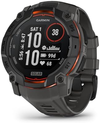 Garmin Instinct 3 45mm, Amoled Display, Rugged Outdoor Gps Smartwatch, Metal-Reinforced Bezel, Built-In Flashlight, Up To 18 Days Of Battery Life, Neo Tropic