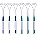 Tongue Cleaner by Ashtonbee (6-Piece) - High-Quality Plastic, Gentle Bacteria Inhibiting Scraper, Easy to Use Antimicrobial Sweeper, Colours May Vary, Maintain a Healthy Mouth Today!