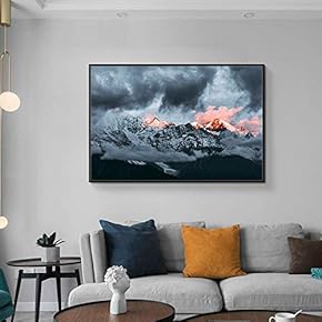 Floating Framed Canvas Wall Art for Living Room, Bedroom Winter Snow Vintage Canvas Prints for Home Decoration Ready to Hang - 16x24 inches