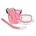 Bestway Junior Snorkel, Mask & Fin Scuba Swimming Diving Snorkelling Set - Choice of 2 Colours: Red & Blue (Pink)