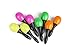 Add Life To The Party! 12 Two Toned Neon and Black Maracas, Colorful Party Favors, Noisemaker Birthday Party Supplies, 4