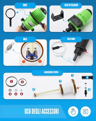 NEWTRY 0.4% -4% Fertilizer Injector Proportional Dosing Pump Water Doser for Liquid Thinners for Garden, Irrigation and Hydroponic Systems, Breeding, Car Wash