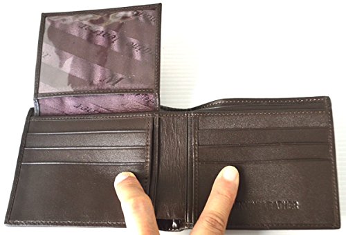 Authentic M Crocodile Skin Men's Bifold Crocodile Big Tail Skin Leather Wallet (Dark Brown)