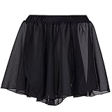 Girls' Dance Basic Classics Chiffon Collection Wrap Skirt From Fitdance ( 130, Black )