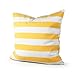 LAVIEVERT Decorative Canvas Square Throw Pillow Cover Cushion Case Sharp Yellow Stripe Toss Pillowcase with Hidden Zipper Closure 18 X 18 Inches (for Living Room, Sofa, Etc)