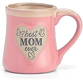 burton+BURTON Best MOM Ever on Earth Porcelain Mug, 18-Ounce, Pink