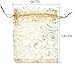Foxnovo Organza Drawstring Gift Bags (100Pcs-Golden)