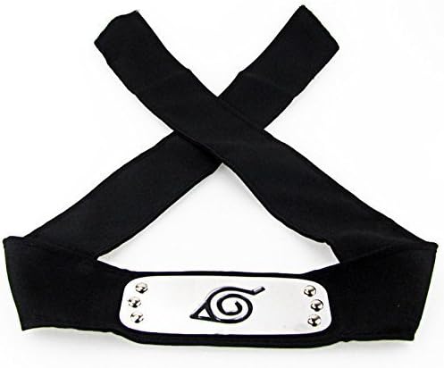 Allnicecos Naruto Anti Leaf Village Headband Akatsuki Uchiha Itachi silver black, 7.3inches by Allnicecos