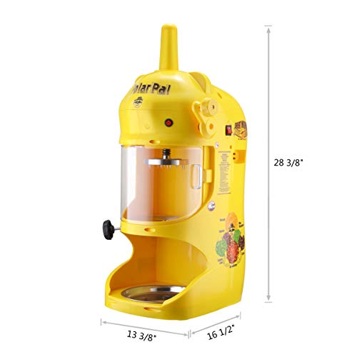 Great Northern 83-NA6066 Northern Yellow Hawaiian Shaver | 120V Electric Snow Cone Machine | Professional Polar Pal Ice Crusher Model with Safety Shield,