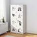 KOUSI Portable Clothes Closet Wardrobe Bedroom Armoire Dresser Cube Storage Organizer, Capacious & Customizable-RB-CAT (5 Cubes 1 Hanging Clothes)