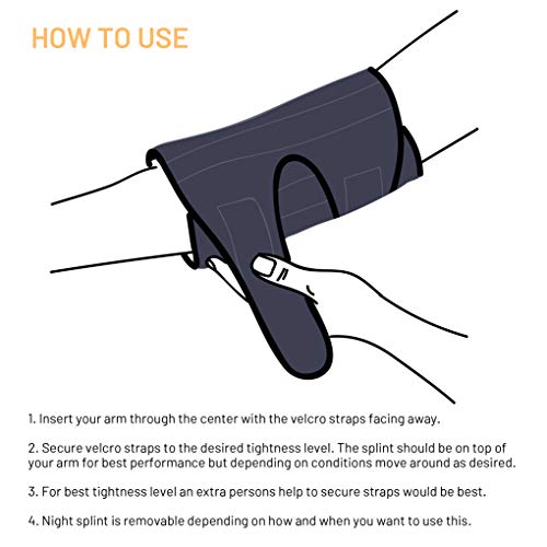 Everyday Medical Elbow Brace for Arthritis and Cubital Tunnel Syndrome I Elbow Immobilizer Splint for Tennis Elbow I Stabilizer Support Splint with Removable Splint I Fits Both Arms I Unisex I S/M