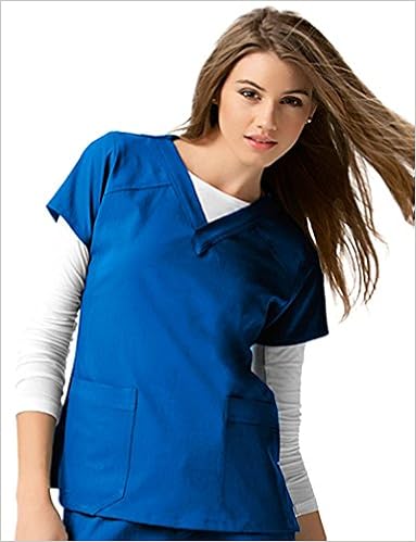 Stretch' Sporty V-Neck Top' Scrub Top 
