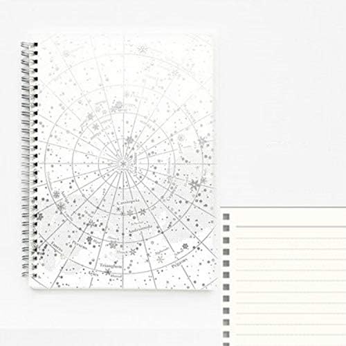 Lilying Office & School Supplies 2 PCS Creative Starry Edge Bronzing Series A5 B5 Notebook Laser Coil Notepad Diary Book Gift Stationery, Size:B5(Silver Square) (Color : Silver Horizontal Line)