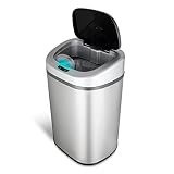 NINESTARS DZT-80-4 The Original Touchless Automatic Motion Sensor Trash Can, 21 Gal. / 79 L., Stainless Steel (Kitchen)